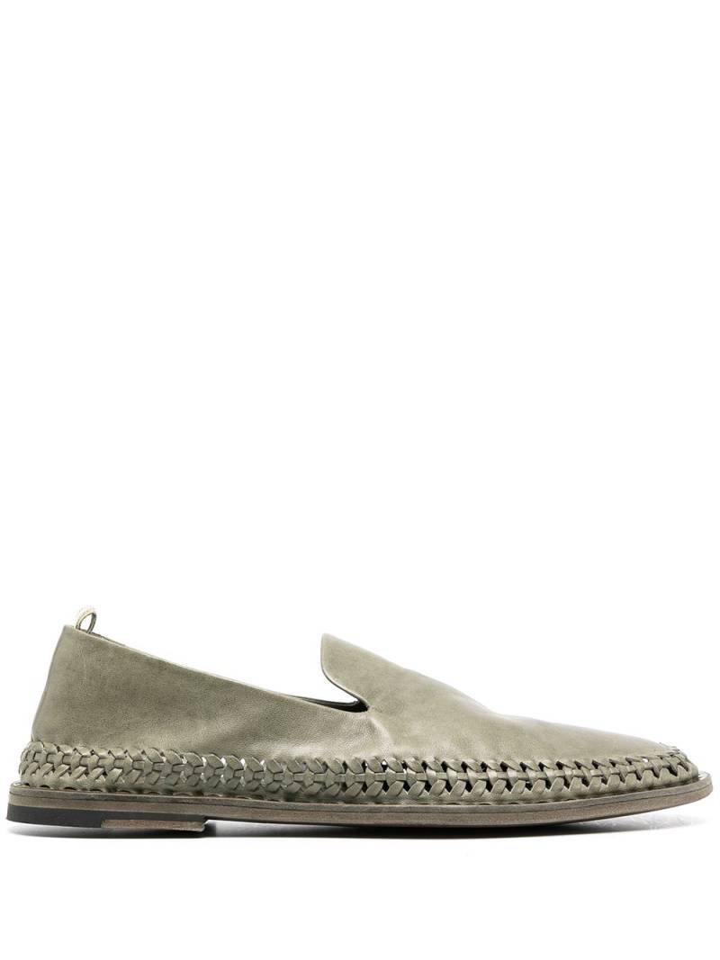 Officine Creative Miles braided loafers - Green von Officine Creative