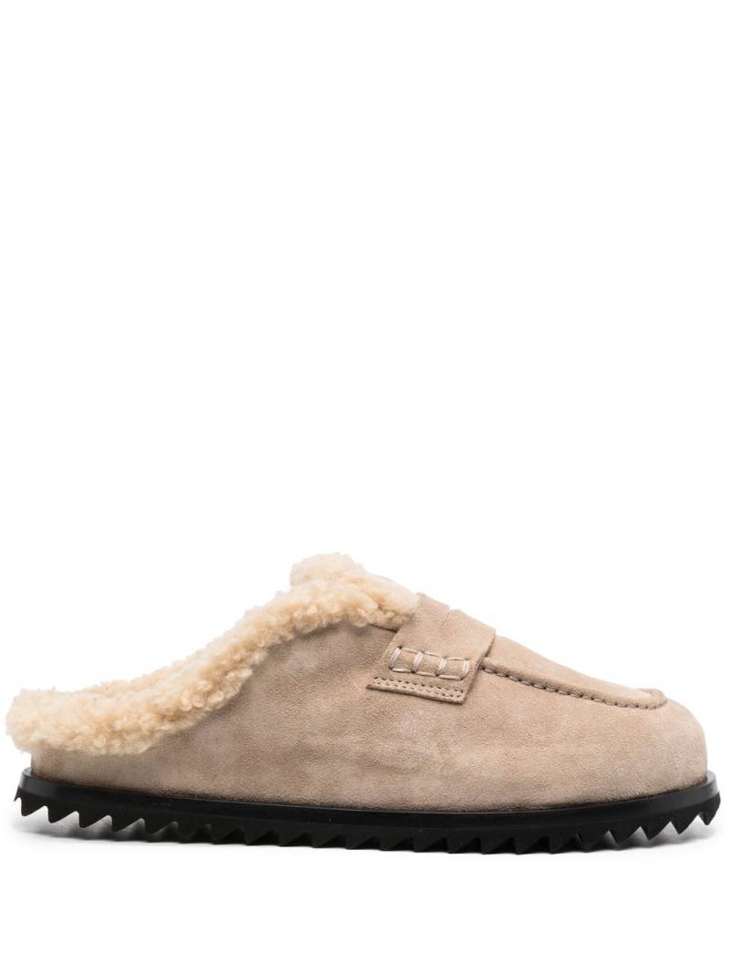 Officine Creative Pelagie D'Hiver shearling-trimmed mules - Neutrals von Officine Creative