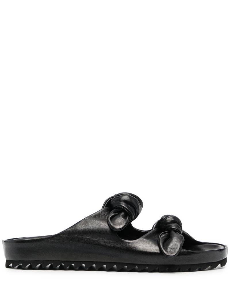 Officine Creative Pelagie knotted leather slides - Black von Officine Creative