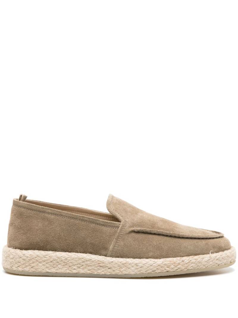 Officine Creative Roped 004 suede loafers - Green von Officine Creative