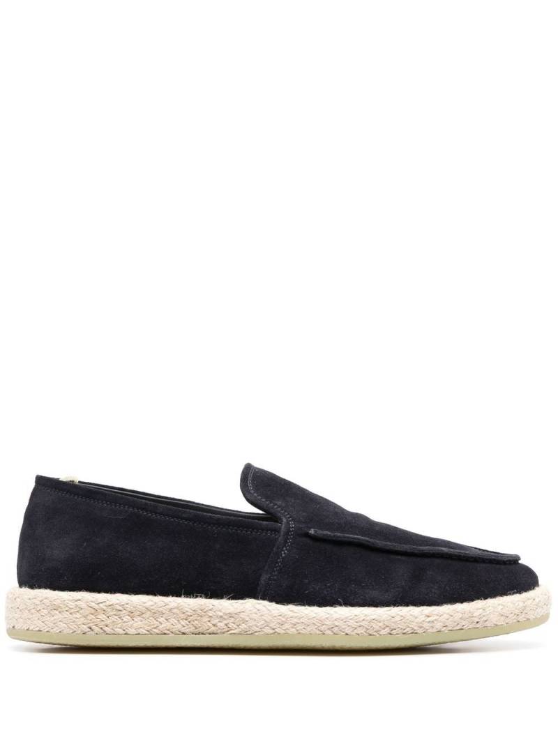 Officine Creative Roped slip-on suede loafers - Blue von Officine Creative