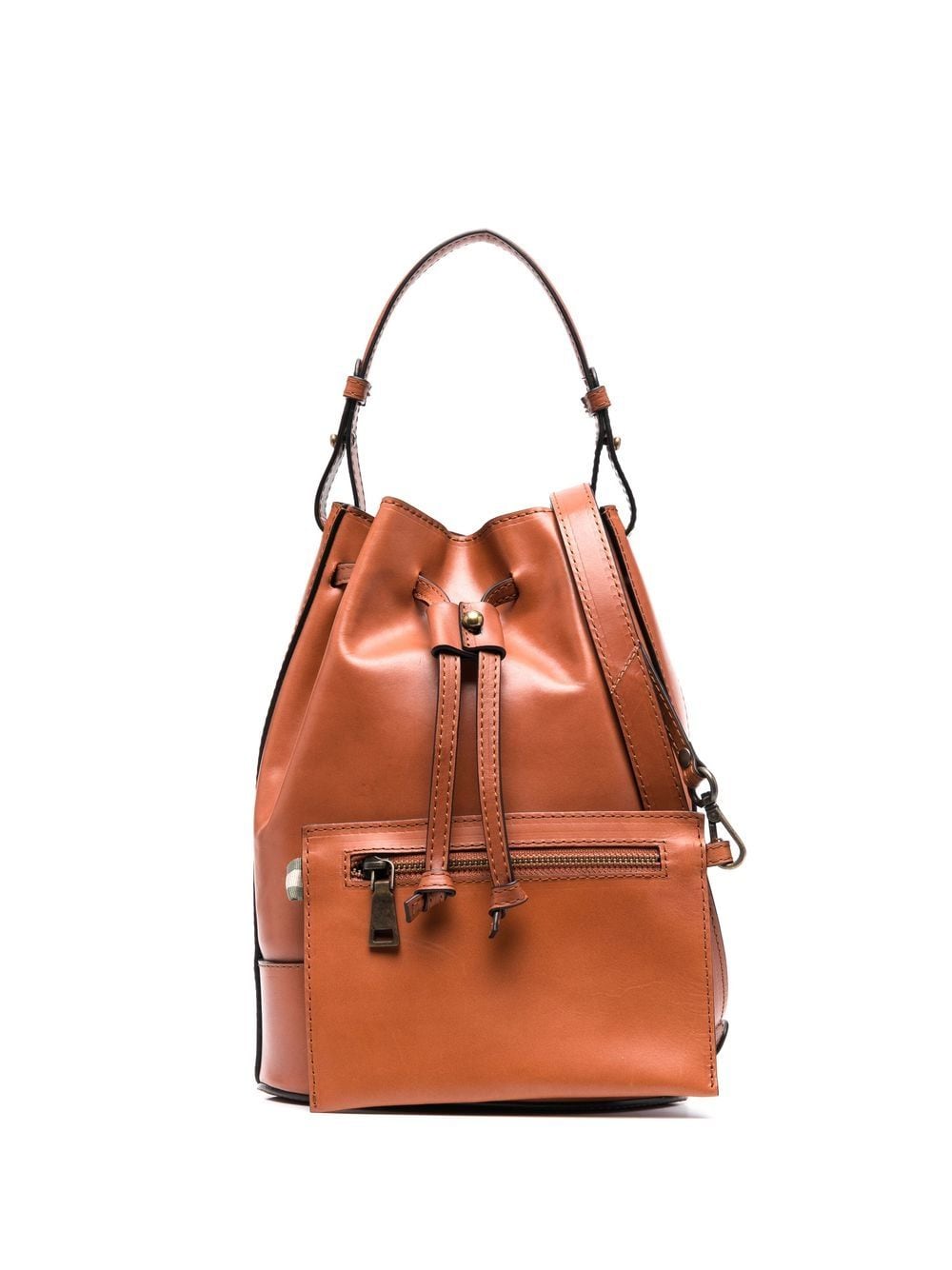 Officine Creative Saddle leather drawstring bucket bag - Brown von Officine Creative