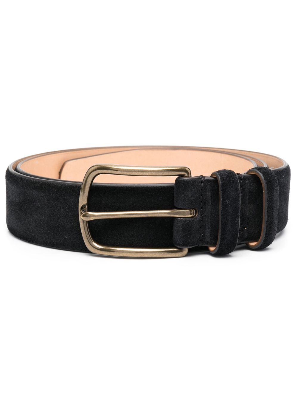 Officine Creative antique-effect suede belt - Black von Officine Creative