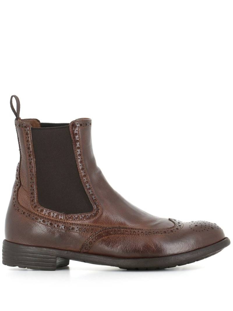 Officine Creative brogue-detail leather boots - Brown von Officine Creative