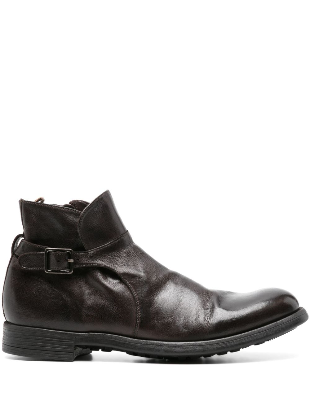 Officine Creative buckle-strap leather ankle boots - Brown von Officine Creative