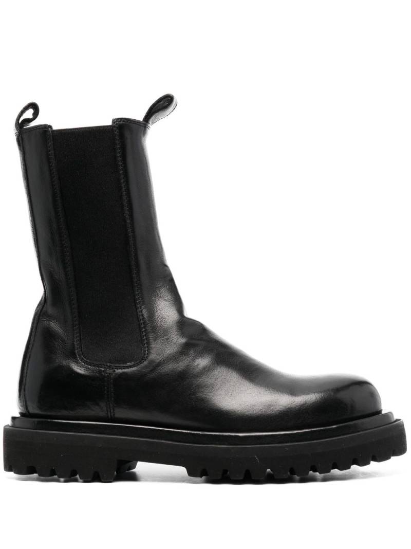 Officine Creative elasticated-panels leather boots - Black von Officine Creative