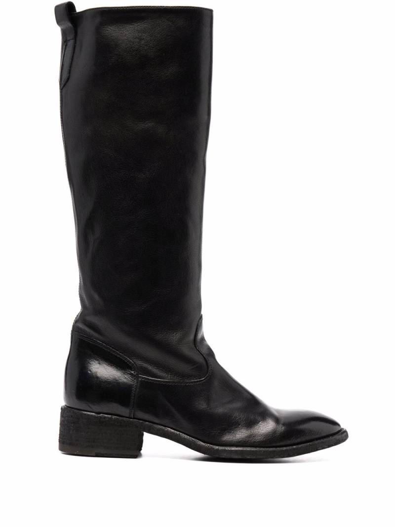 Officine Creative knee-length leather boots - Black von Officine Creative