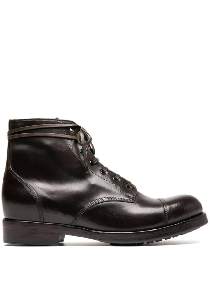 Officine Creative leather lace-up boots - Brown von Officine Creative