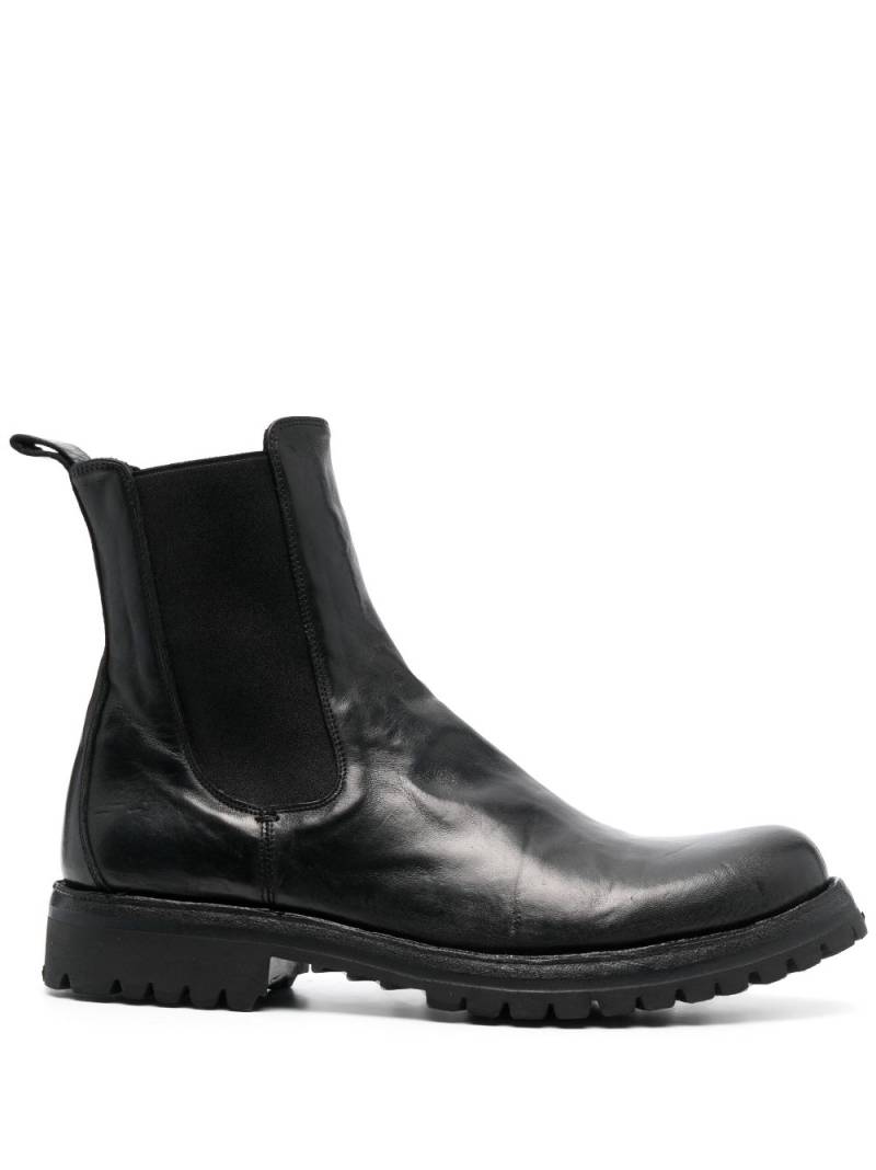 Officine Creative leather slip-on boots - Black von Officine Creative