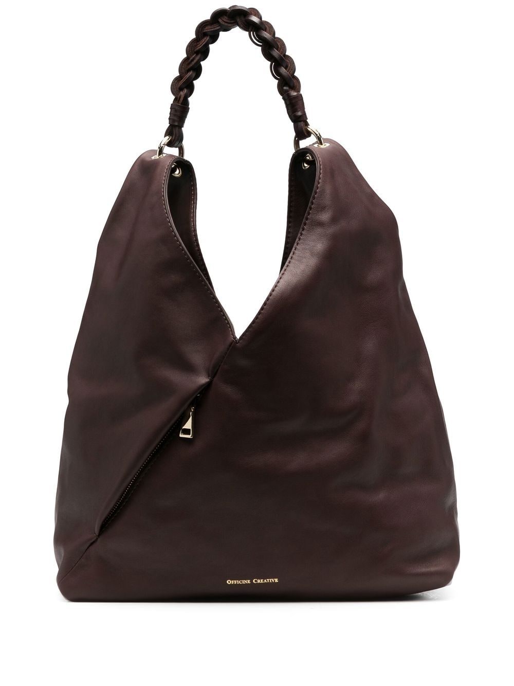 Officine Creative logo hobo tote - Brown von Officine Creative