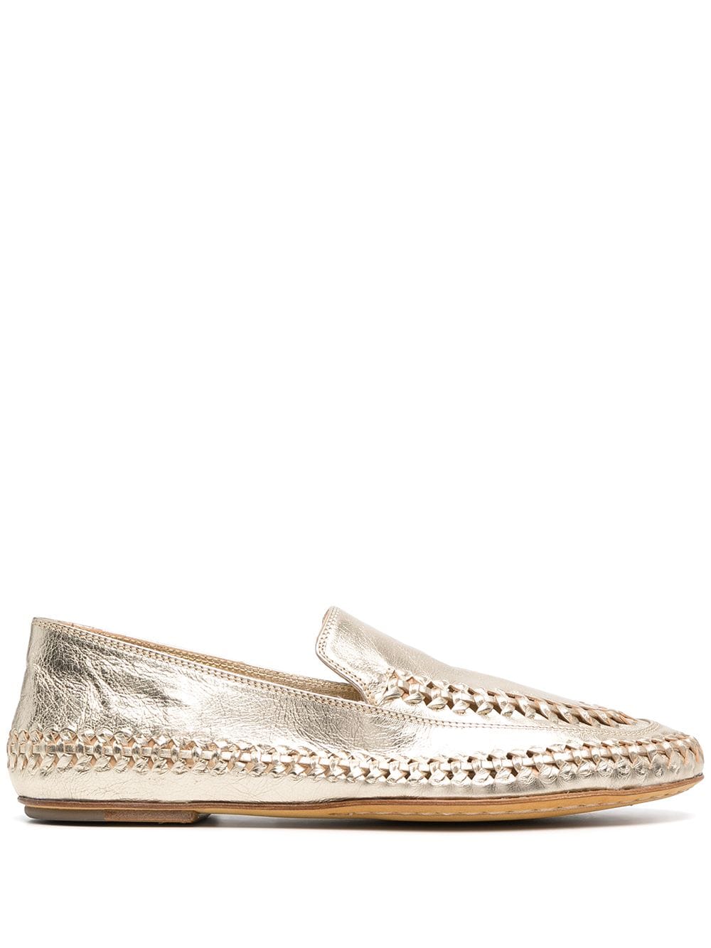 Officine Creative metallic-effect loafers - Gold von Officine Creative