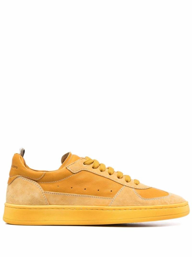 Officine Creative two-tone suede sneakers - Yellow von Officine Creative