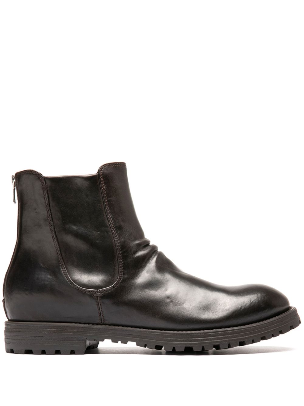 Officine Creative zipped leather boots - Brown von Officine Creative