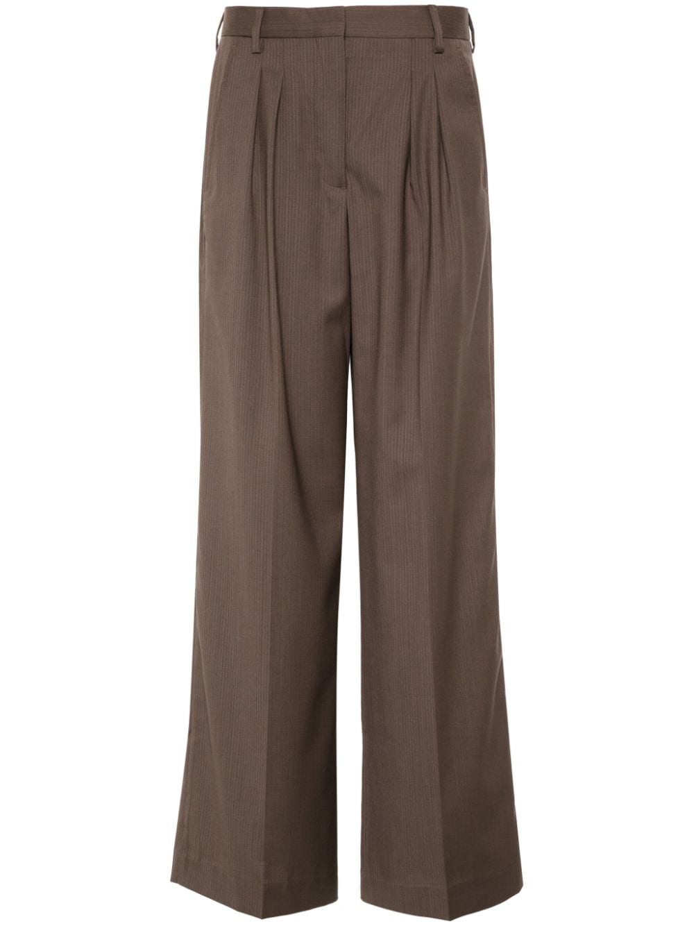 Officine Generale Elia pinstriped palazzo pants - Brown von Officine Generale