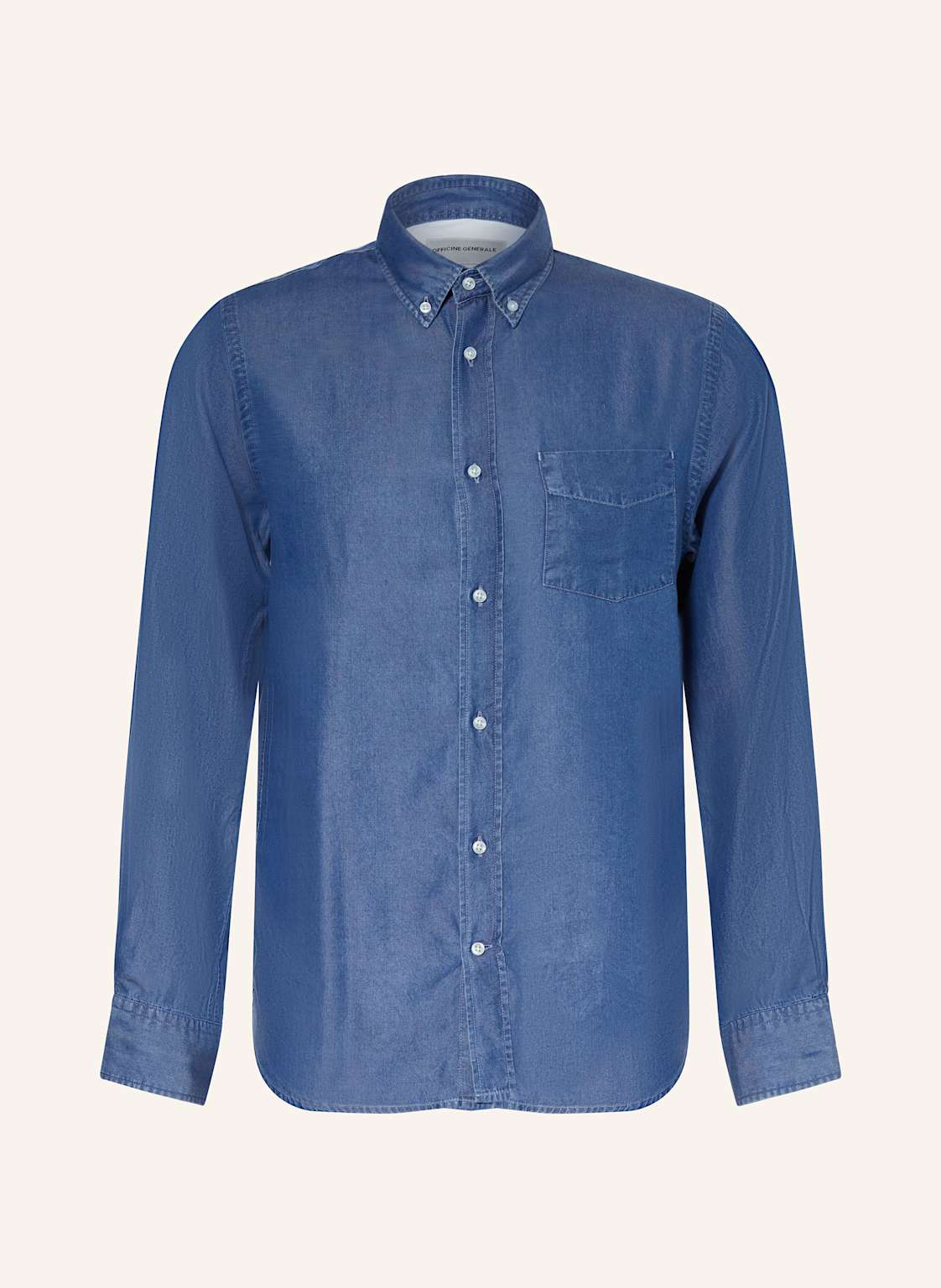 Officine Générale Hemd Bart Regular Fit In Jeansoptik blau von Officine Générale