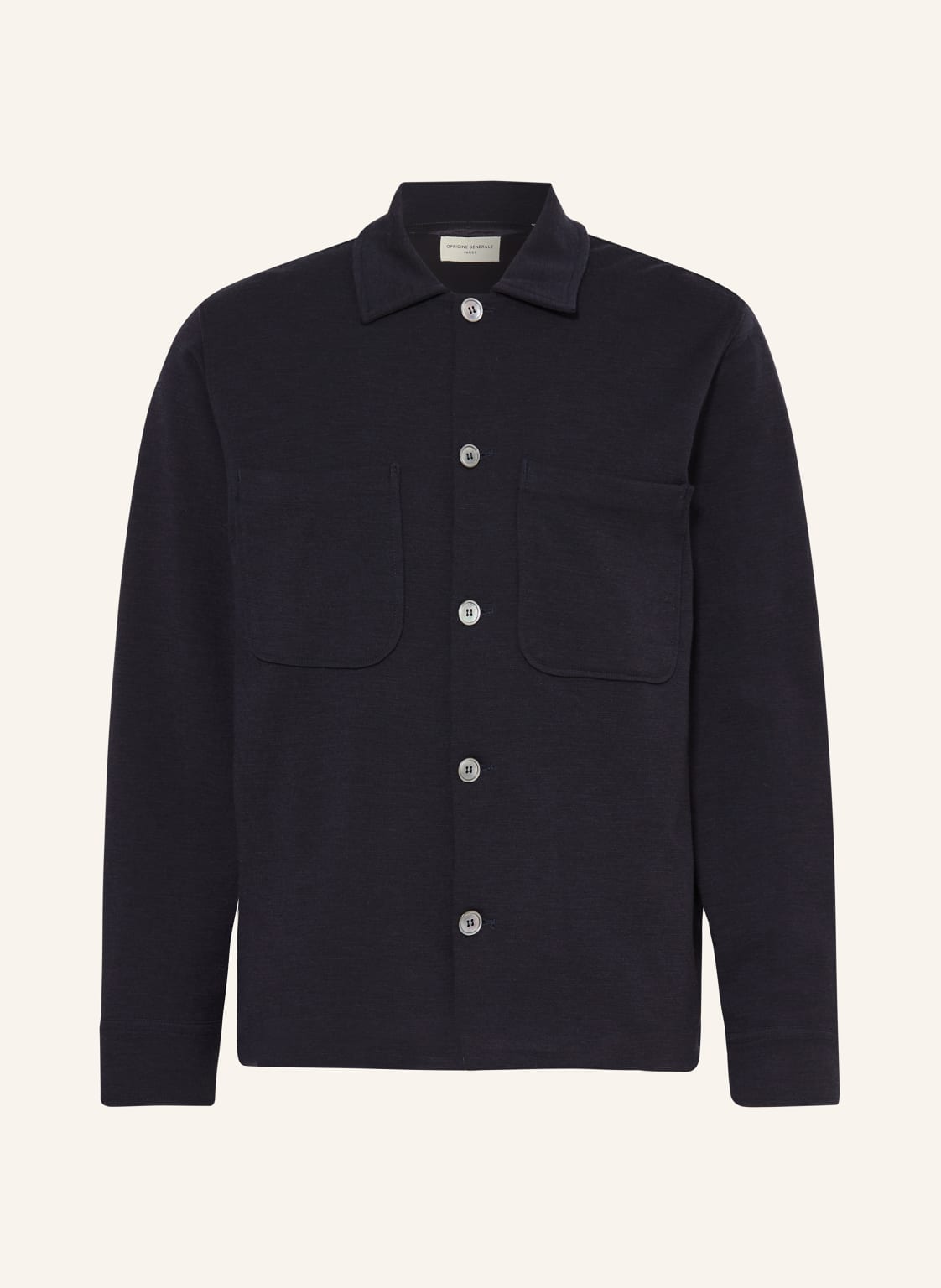 Officine Générale Jersey-Overjacket Harrison blau von Officine Générale