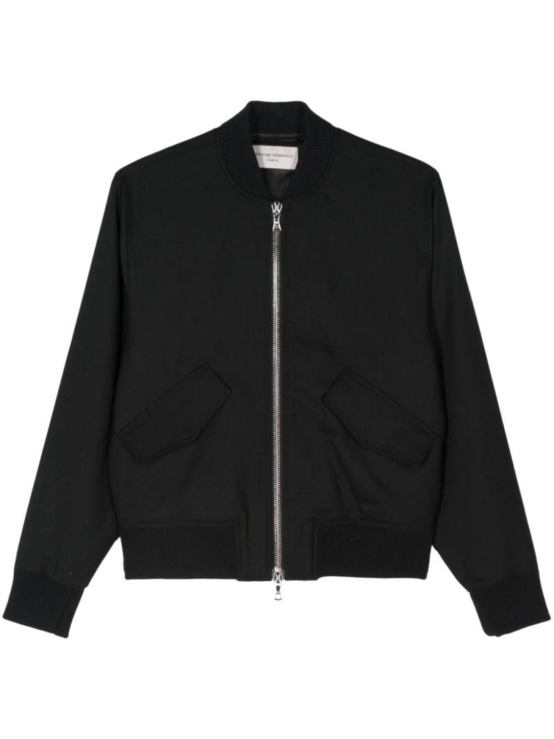 Officine Generale Kenna virgin wool bomber jacket - Black von Officine Generale