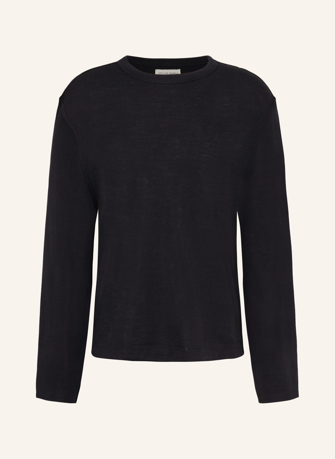 Officine Générale Longsleeve Benny schwarz von Officine Générale