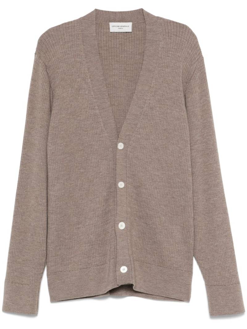 Officine Generale Miles cardigan - Brown von Officine Generale