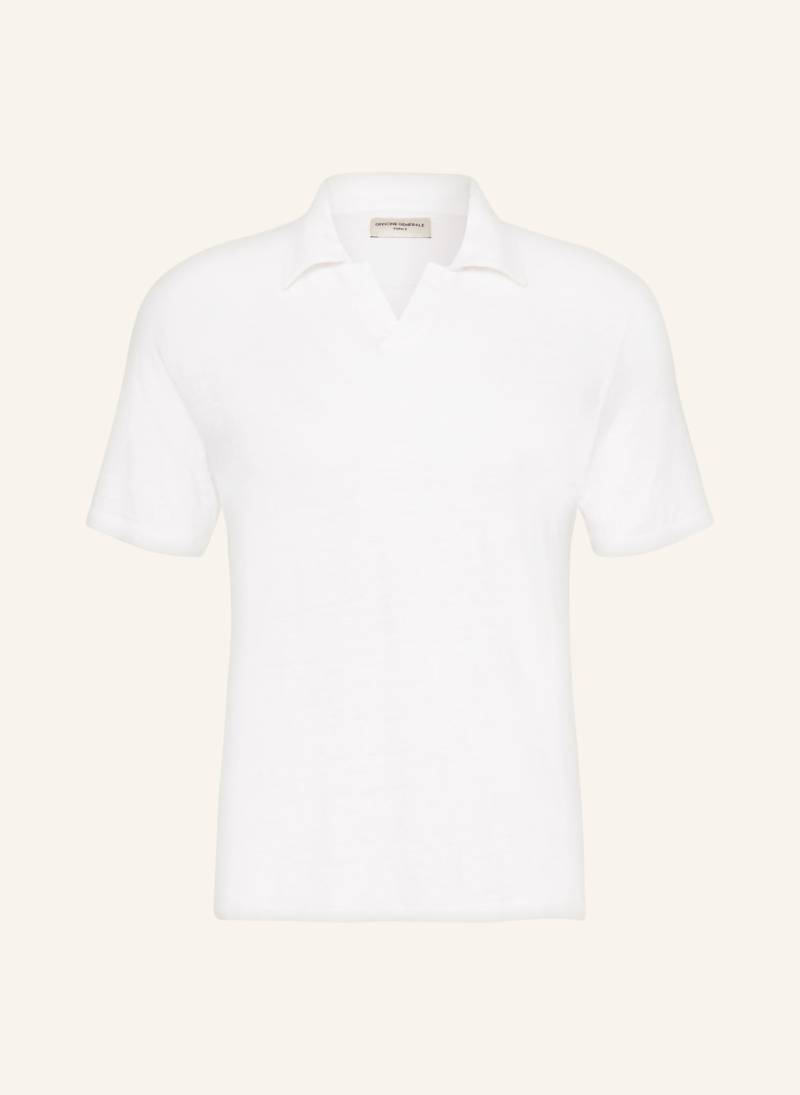 Officine Générale Strick-Poloshirt Aus Leinen weiss von Officine Générale