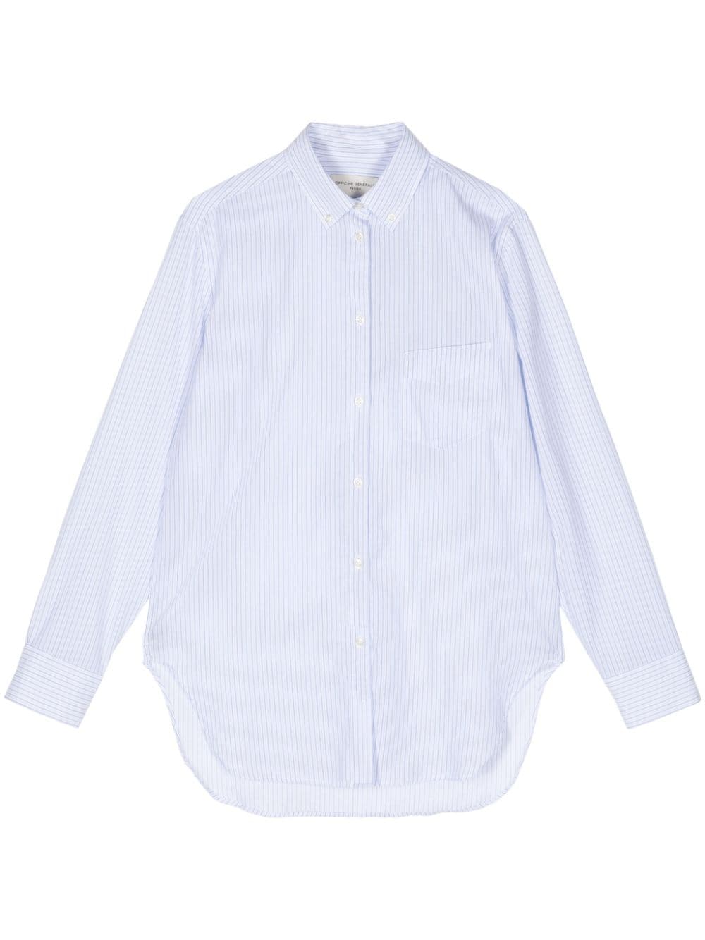 Officine Generale Vivienne striped shirt - White von Officine Generale