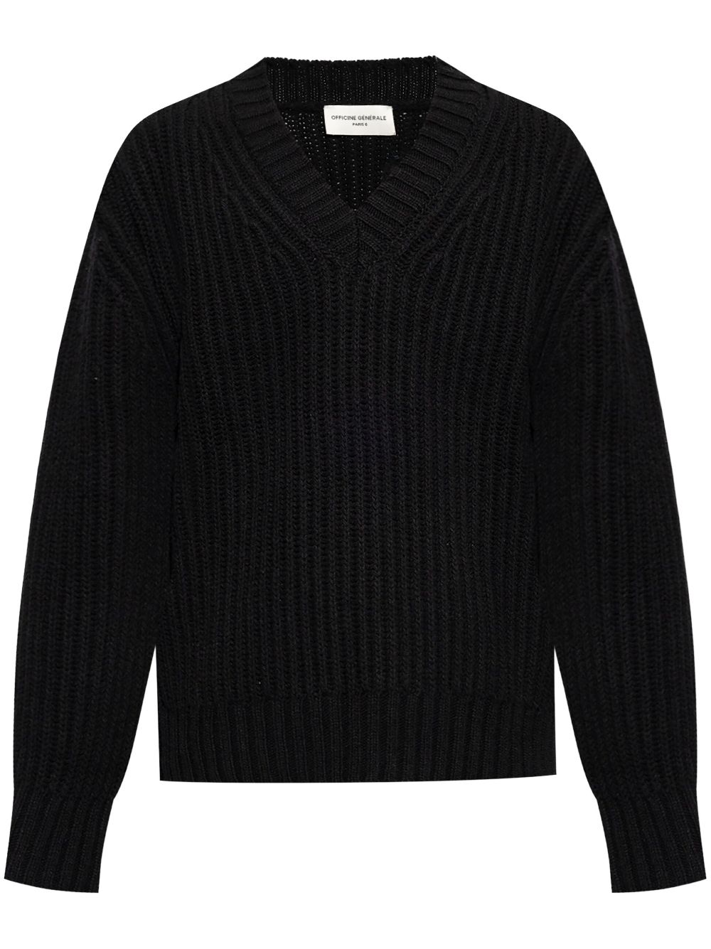 Officine Generale merino-wool jumper - Black von Officine Generale