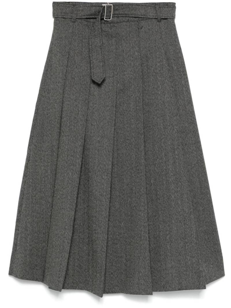 Officine Generale pleated midi skirt - Grey von Officine Generale