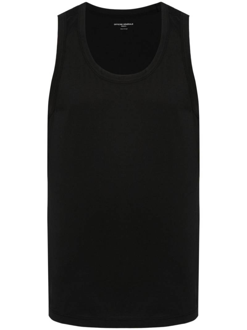 Officine Generale sleeveless cotton top - Black von Officine Generale