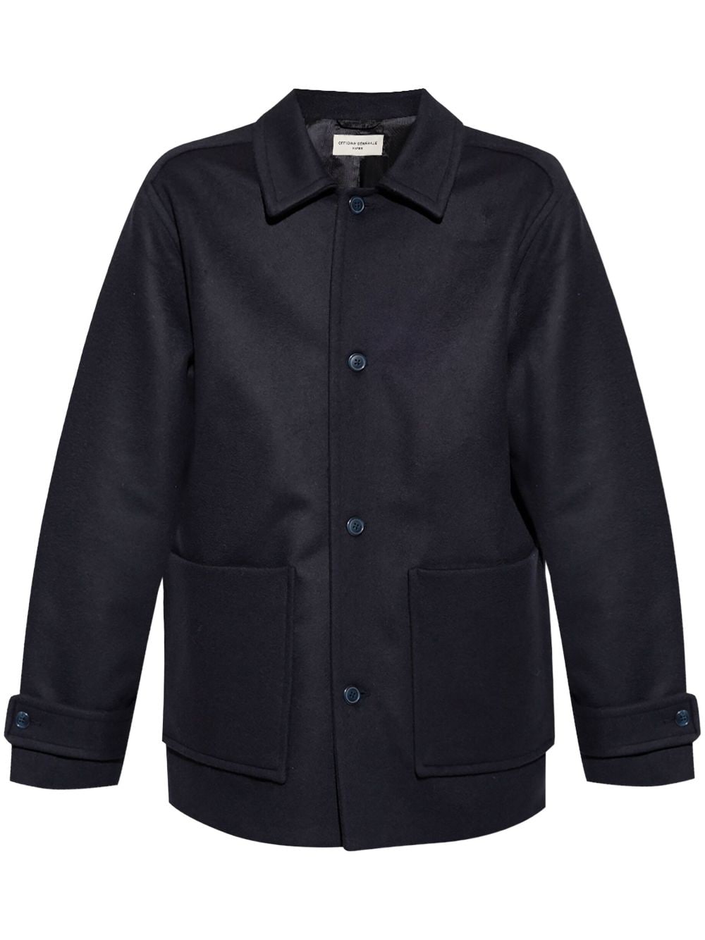 Officine Generale spread-collar shirt jacket - Blue von Officine Generale