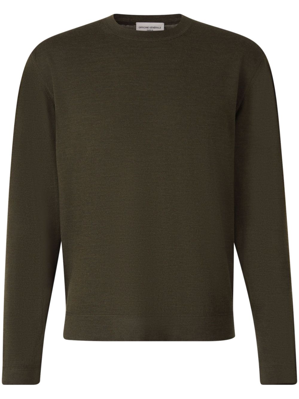 Officine Generale wool crew neck sweater - Green von Officine Generale