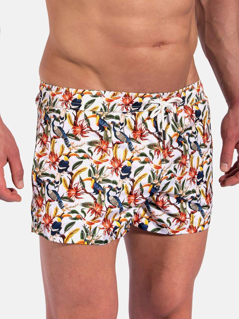 Olaf benz - Badeshorts BLU2355, für Herren, Beton-Optik / Weiss, Größe L von Olaf benz