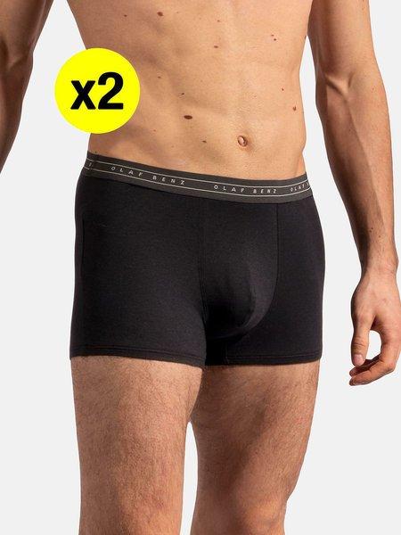 Pack X2 Boxershorts Herren Schwarz L von Olaf benz