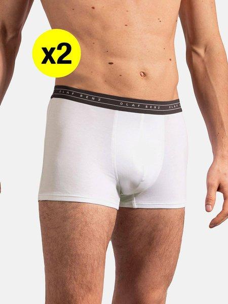 Pack X2 Boxershorts Herren Weiss M von Olaf benz