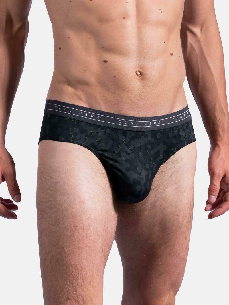 Sportlicher Slip Red2165 Herren Schwarz Bedruckt XL von Olaf benz