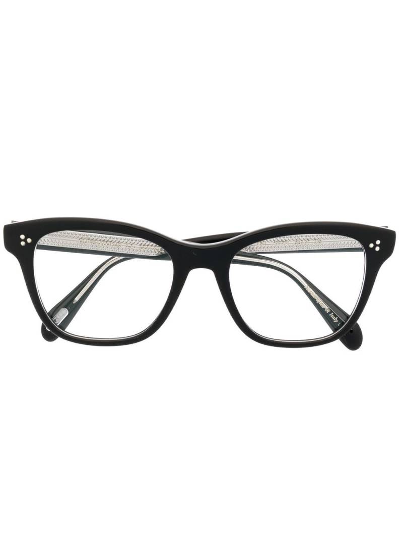 Oliver Peoples Ahmya square glasses - Black von Oliver Peoples