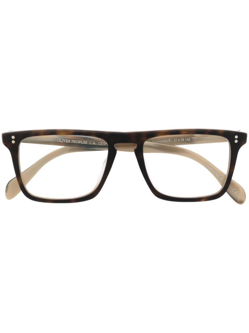 Oliver Peoples Bernardo square-frame glasses - Brown von Oliver Peoples