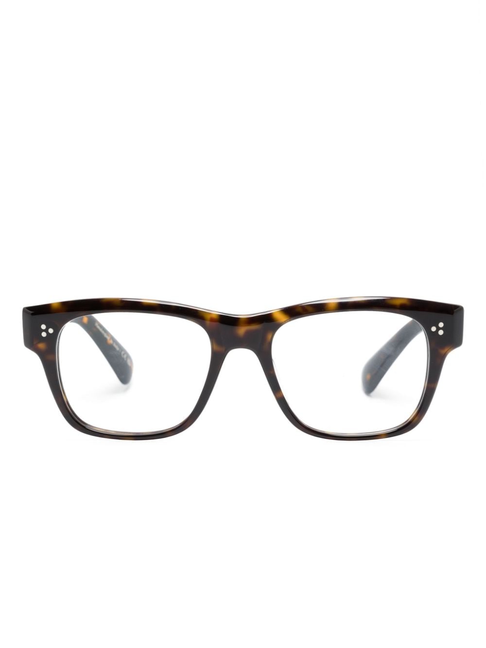 Oliver Peoples Birrel square-frame glasses - Brown von Oliver Peoples