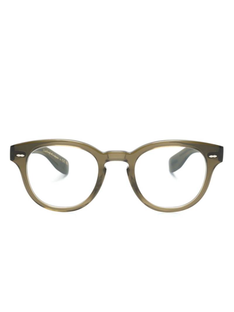 Oliver Peoples Cary Grant round-frame glasses - Brown von Oliver Peoples