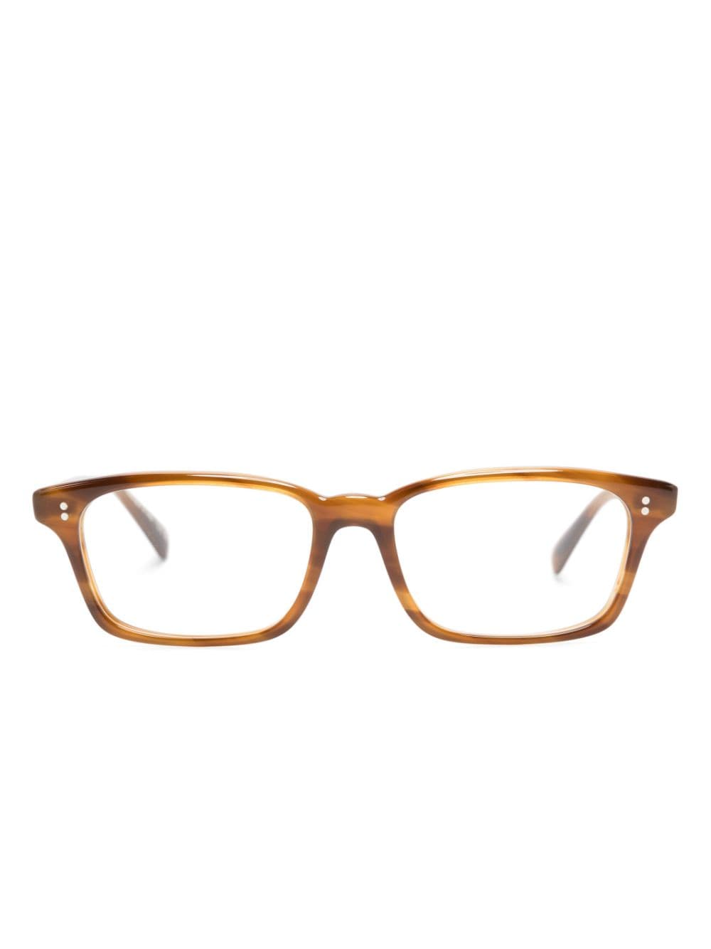 Oliver Peoples Edelson rectangle-frame glasses - Brown von Oliver Peoples