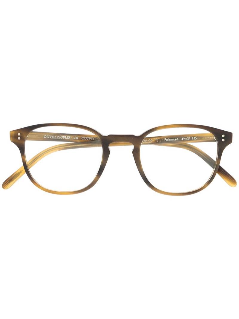 Oliver Peoples Fairmont round frame glasses - Brown von Oliver Peoples