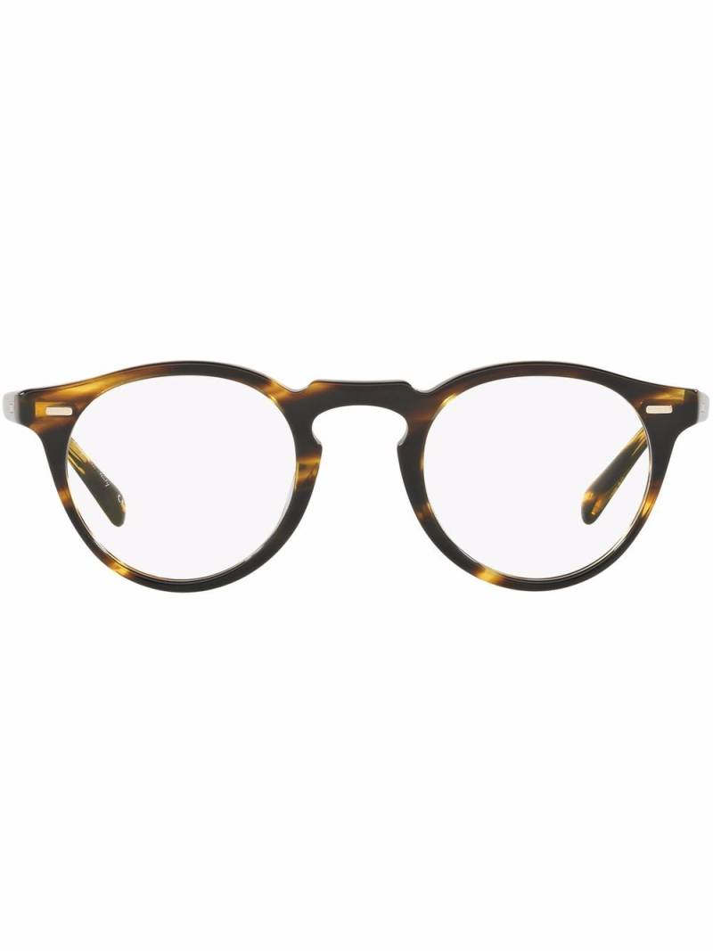 Oliver Peoples Gregory Peck tortoiseshell glasses - Black von Oliver Peoples