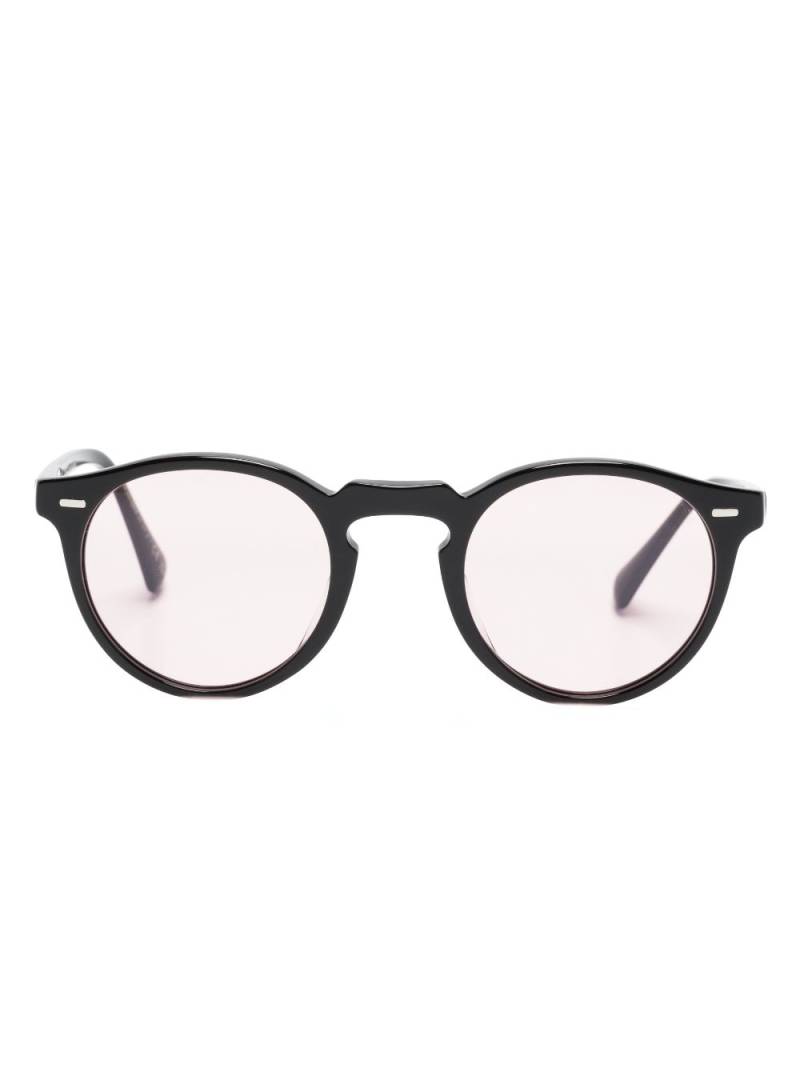 Oliver Peoples Gregory round-frame sunglasses - Black von Oliver Peoples