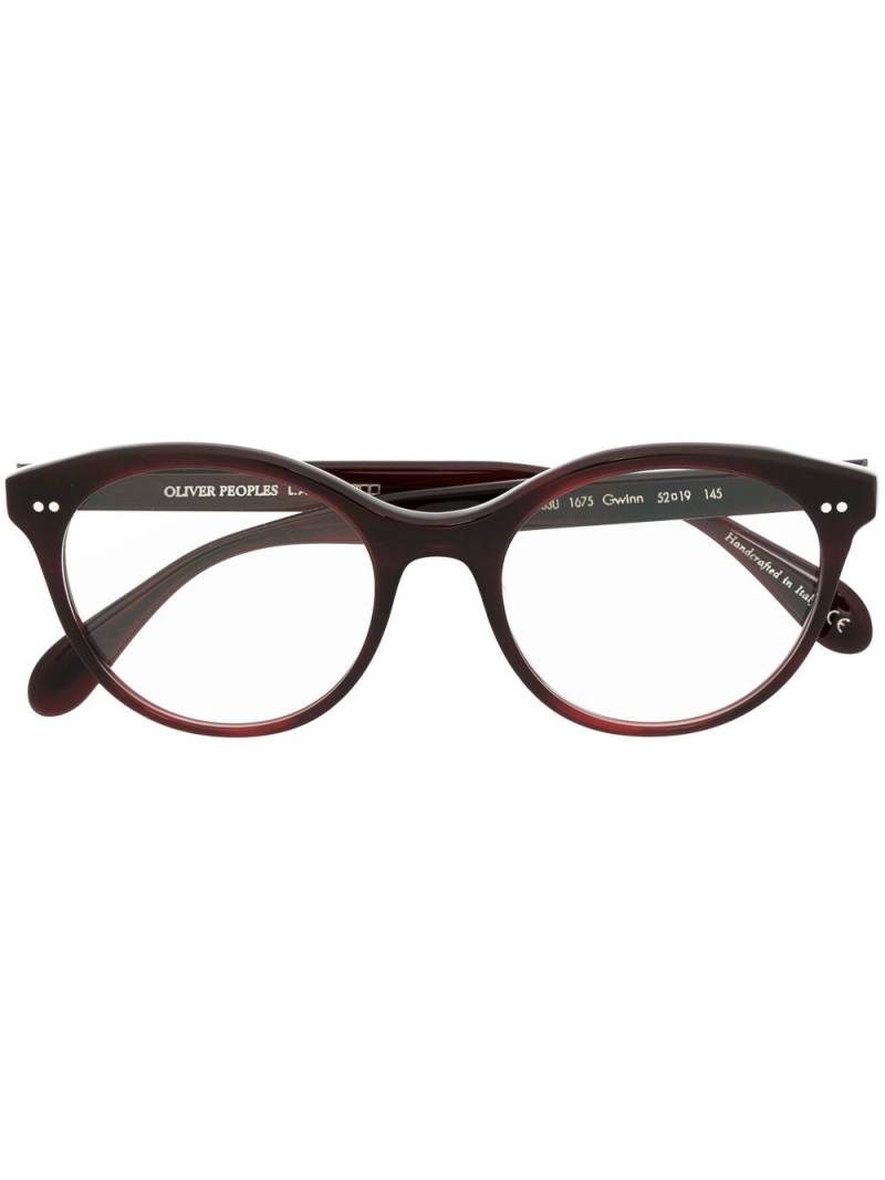 Oliver Peoples Gwinn round-frame sunglasses - Red von Oliver Peoples