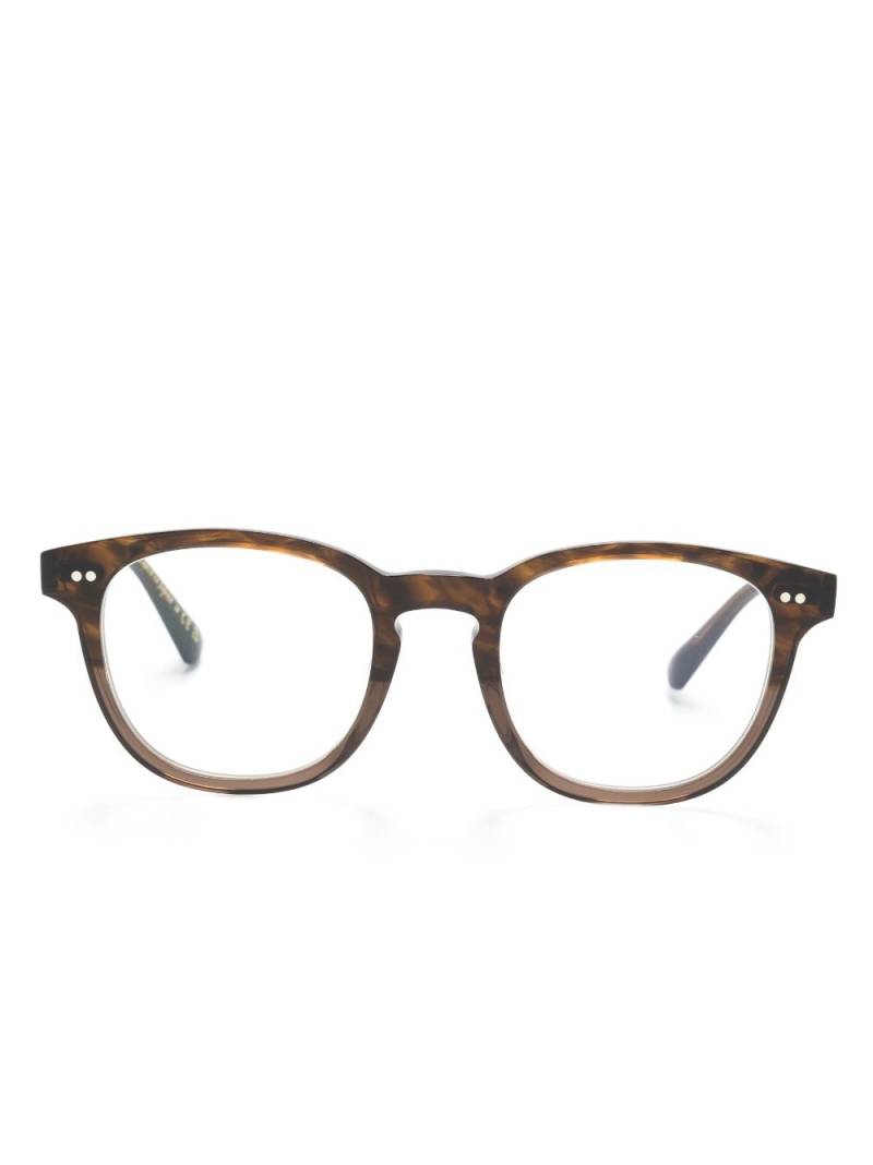 Oliver Peoples Kisho square-frame glasses - Brown von Oliver Peoples