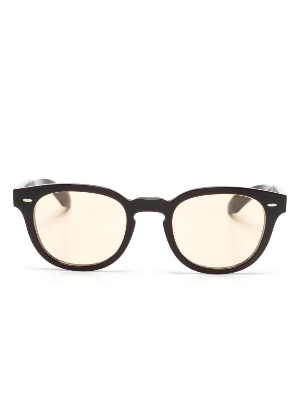 Oliver Peoples N-01 geometric-frame sunglasses - Black von Oliver Peoples