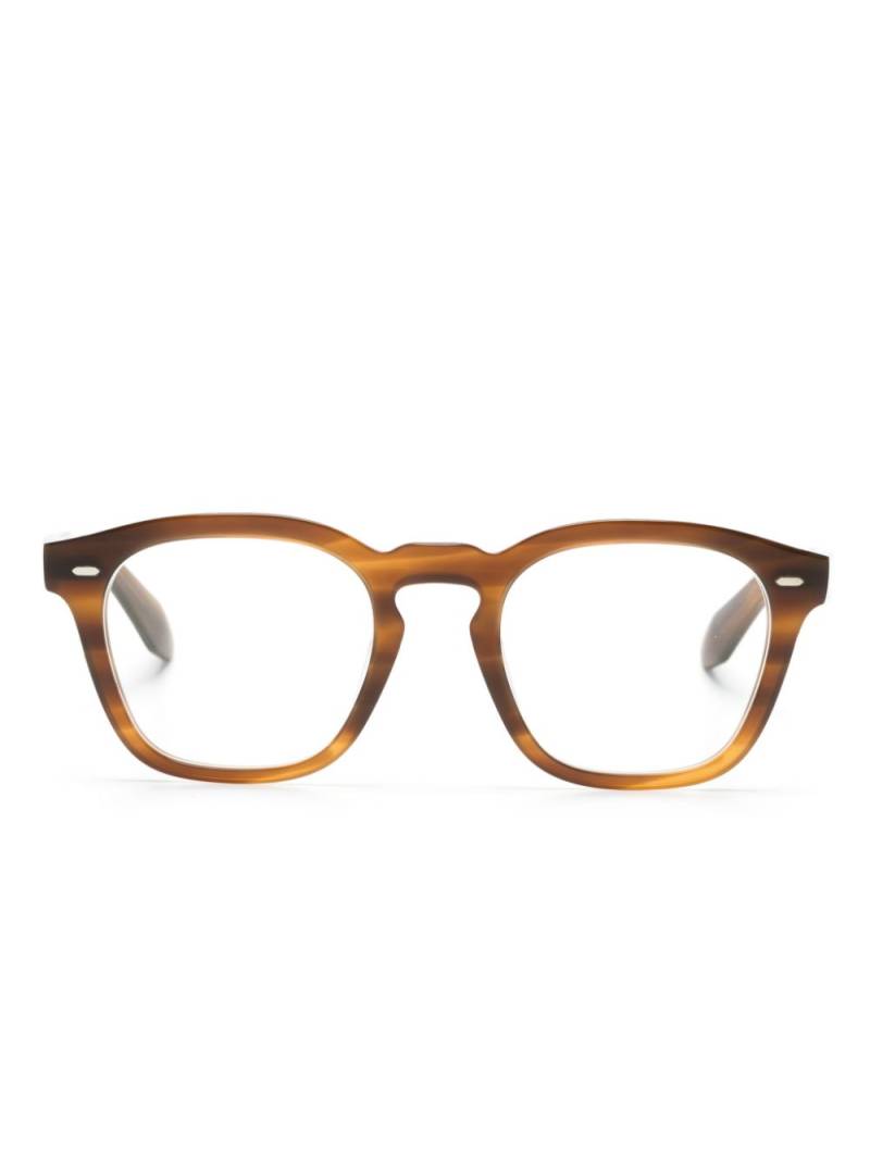 Oliver Peoples N.03 square-frame glasses - Brown von Oliver Peoples