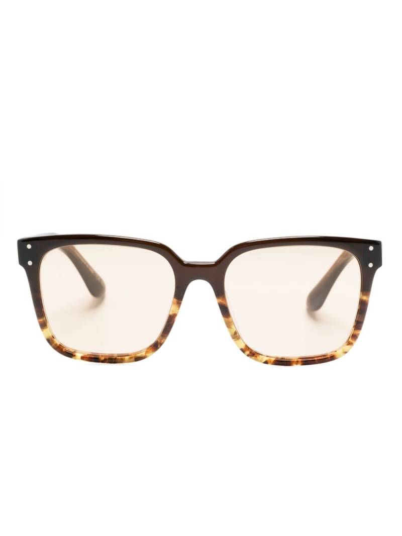 Oliver Peoples Parcell square-frame glasses - Brown von Oliver Peoples