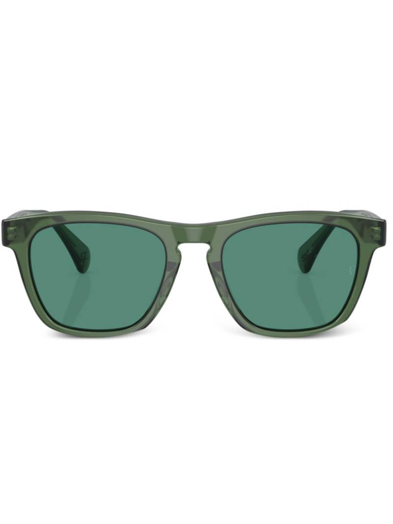 Oliver Peoples R-3 wayfarer-frame sunglasses - Green von Oliver Peoples