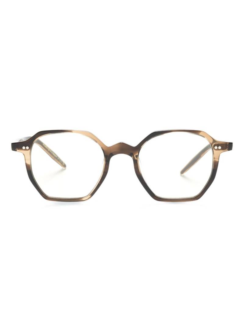 Oliver Peoples clip-on lenses square-frame sunglasses - Gold von Oliver Peoples