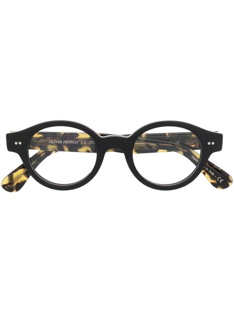 Oliver Peoples round-frame design glasses - Black von Oliver Peoples